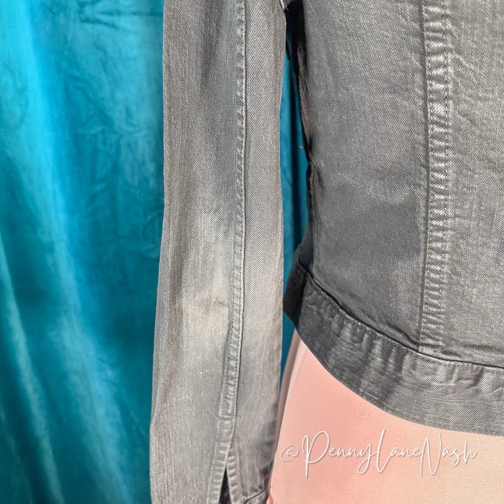 Current/Elliott The Snap Denim Jacket with Studs Midnight - Picture 9 of 12